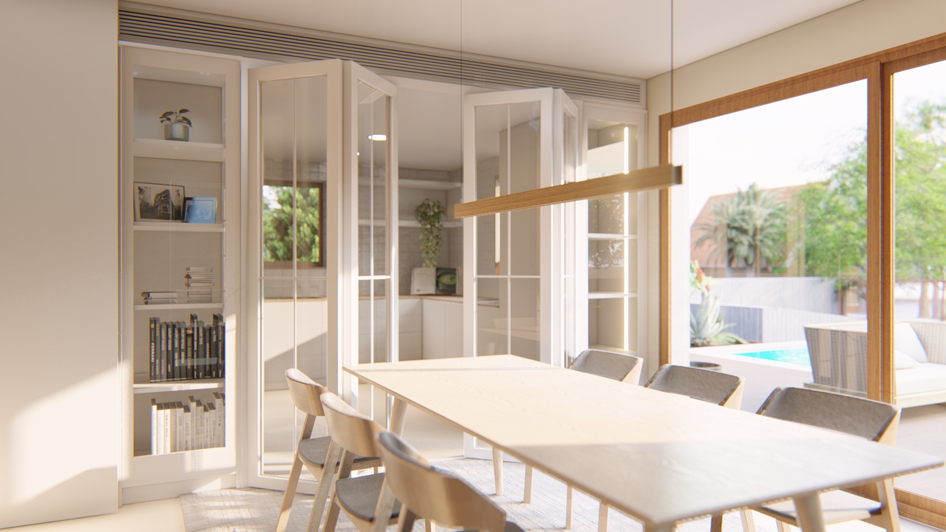 Cuina oberta a la sala d’estar a Altafulla, pensada per compartir